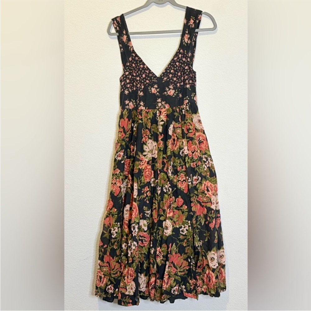 Free People Floral Rose Midi Dress
